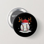 kerstlampjes met honkbal ronde button 5,7 cm (Voorkant /achterkant)