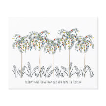 kerstlampjes met kerstbomen die Kaart verplaatsen