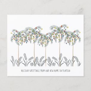 kerstlampjes met kerstbomen die Kaart verplaatsen