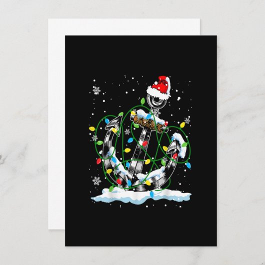 Kerstlampjes met kerstlampjes met kerstverlichting kaart (Voorkant / Achterkant)