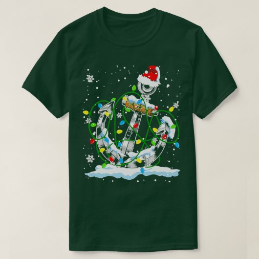 kerstlampjes met kerstverlichting voor de kerstman t-shirt (Design voorkant)