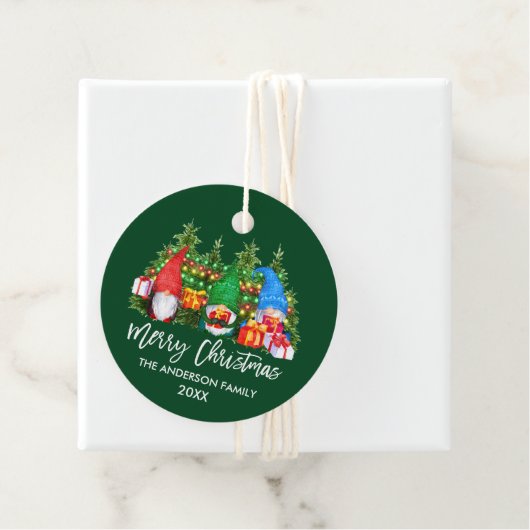 kerstlampjes met penseel Groen Bedankjes Labels (In situ)