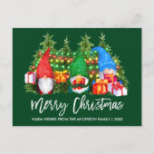 kerstlampjes met penseel Groen Briefkaart (Voorkant)