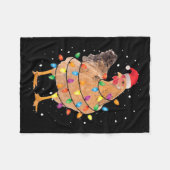 kerstlampjes met schimmelSanta Funny Xmas - Chi Fleece Deken (Voorkant (Horizontaal))