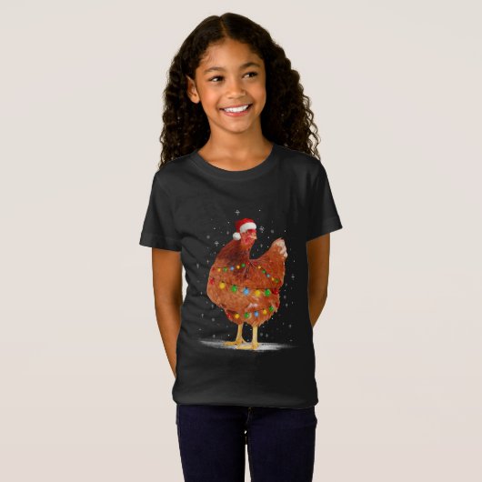 kerstlampjes met schimmelSanta Funny Xmas - Chi T-shirt (Voorkant volledig)