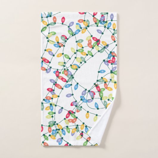 kerstlampjes met tang bad handdoek (Handdoek)