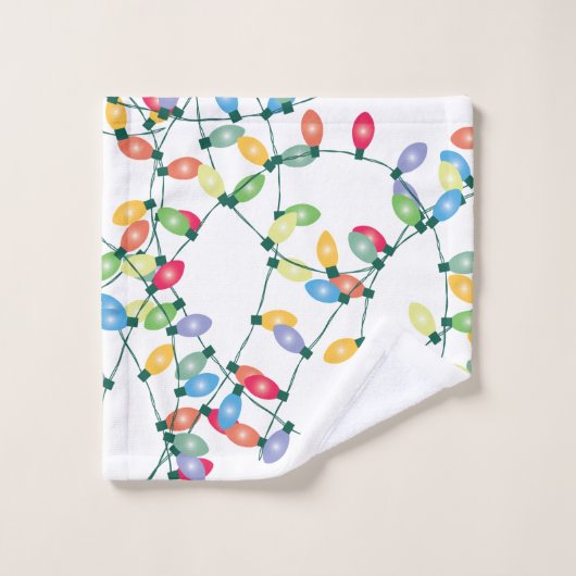 kerstlampjes met tang bad handdoek (Wasdoekje)