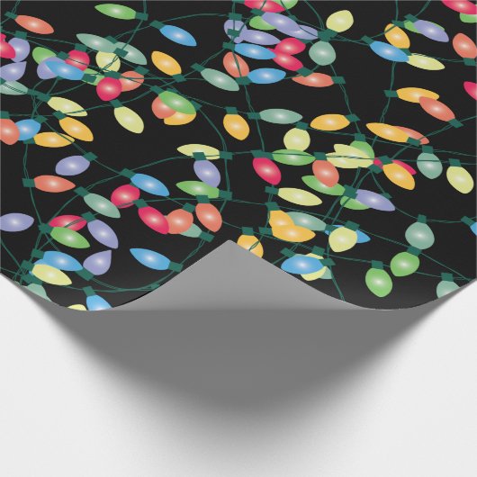 kerstlampjes met tang cadeaupapier (Hoek)