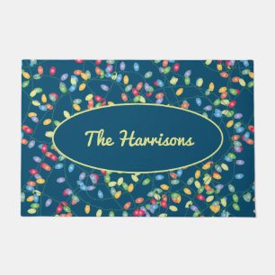 Kerstlampjes met tangled kerstlicht deurmat