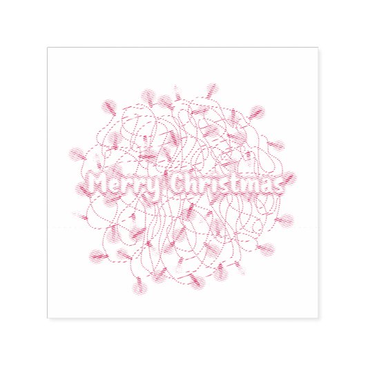 Kerstlampjes met tangled kerstlicht  zelfinktende stempel (Design)
