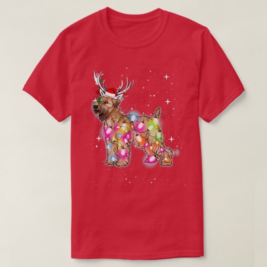 kerstlampjes met zachte beklede wielbolling terrie t-shirt (Design voorkant)