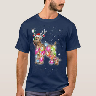 kerstlampjes met zachte beklede wielbolling terrie t-shirt