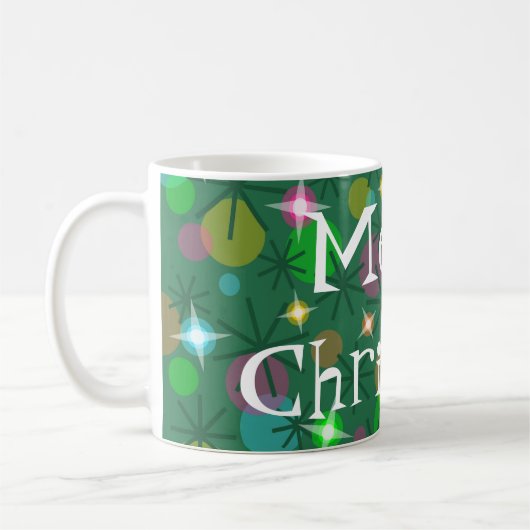 Kerstlampjes mok met prettige kerstdagen (Links)