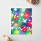 kerstlampjes notitiekaartje (Voorkant / Achterkant in situ)