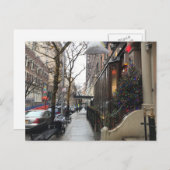 Kerstlampjes NYC Upper West Side Photography Feestdagenkaart (Voorkant / Achterkant)