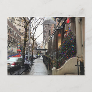 Kerstlampjes NYC Upper West Side Photography Feestdagenkaart