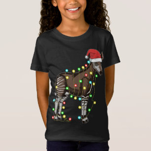 Kerstlampjes Okapi Lover Funny Xmas Holiday Gi T-shirt