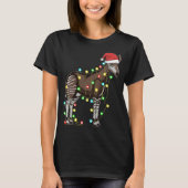 Kerstlampjes Okapi Lover Funny Xmas Holiday Gi T-shirt (Voorkant)