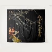 Kerstlampjes op de achtergrond van de foto's van T Wandkleed (Voorkant (horizontaal))