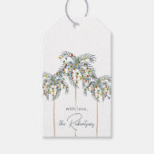 kerstlampjes op palmbomen, aangepaste cadeautjes L Cadeaulabel (Voorkant)