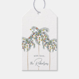 kerstlampjes op palmbomen, aangepaste cadeautjes L Cadeaulabel