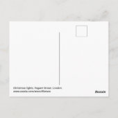 Kerstlampjes op Regent Street, Londen Briefkaart (Achterkant)