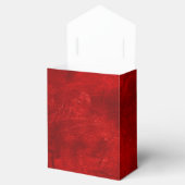 kerstlampjes op rood leder bedankdoosjes (Geopend)