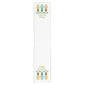 Kerstlampjes, Oranje en Blauw aangepaste tekst Korte Tafelloper (Voorkant)