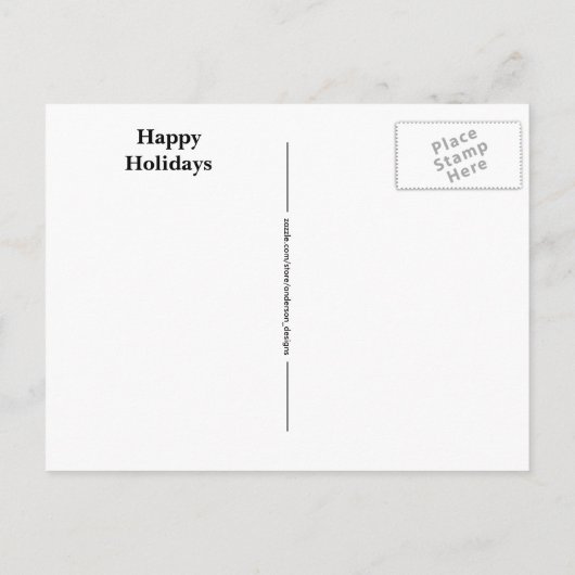 kerstlampjes, Oranje en blauw Briefkaart (Achterkant)