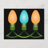 kerstlampjes, Oranje en blauw Briefkaart (Voorkant)