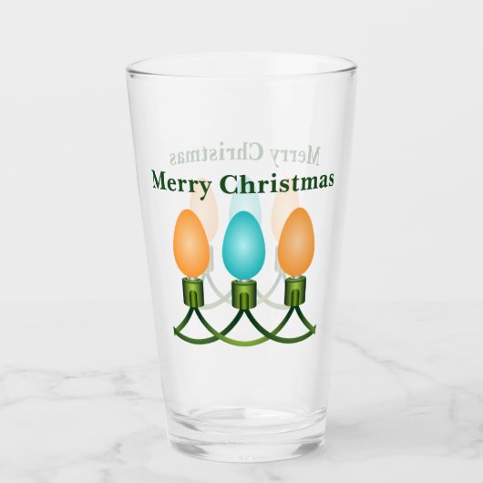 kerstlampjes, Oranje en blauw Glas (Voorkant)