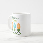 kerstlampjes, Oranje en blauw Koffiemok (Voorkant links)