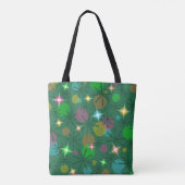 Kerstlampjes over de canvas tas (Achterkant)