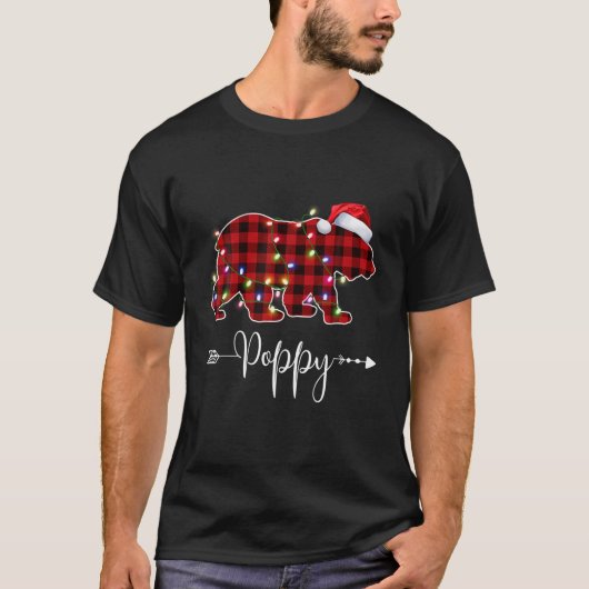 kerstlampjes Pajama Matching Red Pset Poppy B T-shirt (Voorkant)