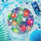 kerstlampjes papieren bordje (Feest)