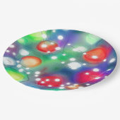 kerstlampjes papieren bordje (Gekanteld)