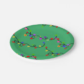 kerstlampjes papieren bordje (Gekanteld)