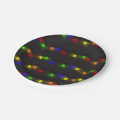 kerstlampjes papieren bordje (Gekanteld)