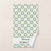 Kerstlampjes Patroon Oranje en blauw Bad Handdoek (Handdoek)