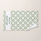 Kerstlampjes Patroon Oranje en blauw Bad Handdoek (Handdoek)