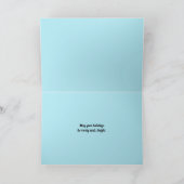 Kerstlampjes Patroon Oranje en blauw Feestdagen Kaart (Binnen)