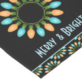 Kerstlampjes Patroon Oranje en blauw Korte Tafelloper (Hoek)