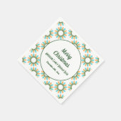 Kerstlampjes Patroon Oranje en blauw Servet (Hoek)