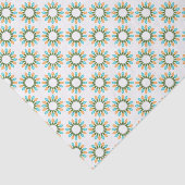 Kerstlampjes Patroon Oranje en blauw Tissuepapier (Detail)