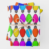 kerstlampjes Patroon Papierbladen overvullen Inpakpapier Vel (In situ)