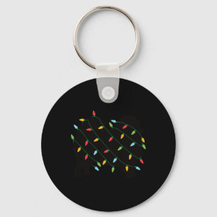 kerstlampjes Pomeranian Cute Gift for Dog Lov Sleutelhanger