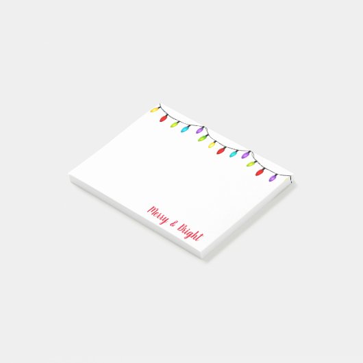kerstlampjes Post haar notities Post-it® Notes (Schuin)