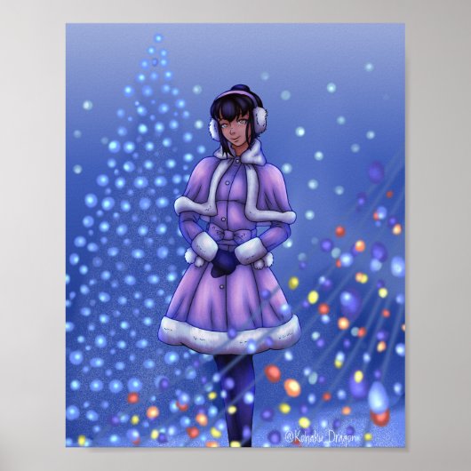 kerstlampjes poster (Voorkant)