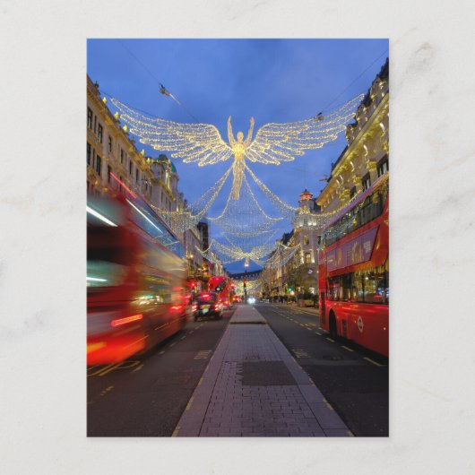 Kerstlampjes, Regent Street, Londen Briefkaart (Voorkant)