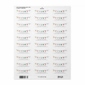 Kerstlampjes Retouradres Etiket (Full Sheet)